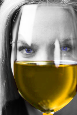 Wine girl white wine